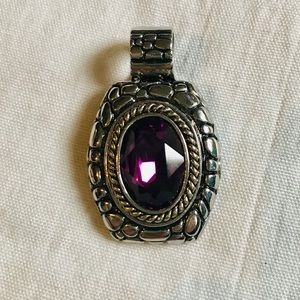 Silver and Purple Pendant